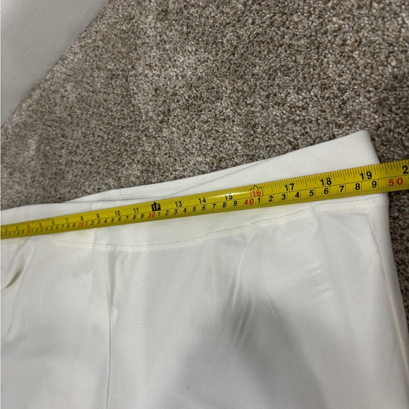NWT Eileen Fisher Washable Stretch Crepe Pull On White Slim Ankle Pant 1X - Picture 3 of 8